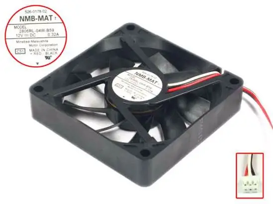 

NMB-MAT 2806RL-04W-B59 C51 Server Cooling Fan DC12V 0.32A 70x70x15mm 3-wire