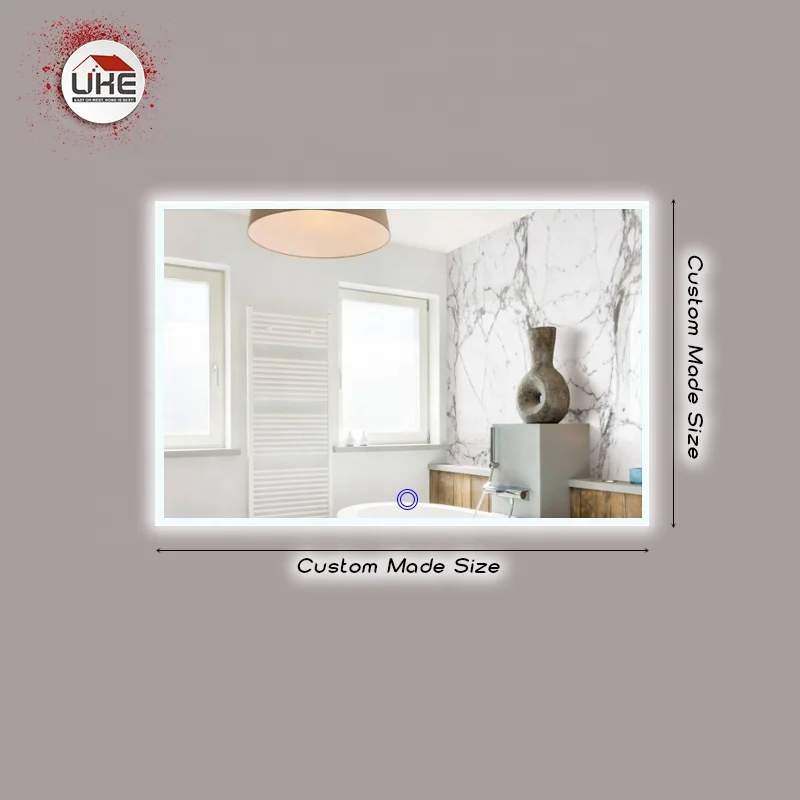 Custom Smart Rectangular Bathroom Mirror With LED light WiFi Multi-Function Intelligent High Quality Refection Bathroom Mirror