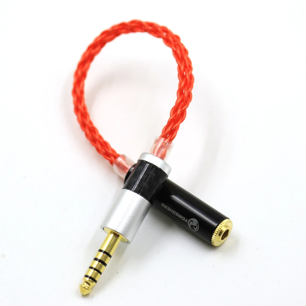 TOP-HiFi UPOCC Single Crystal Copper 4.4mm Balanced Male to 3.5mm Stereo Female Audio Adapter Connector Cable