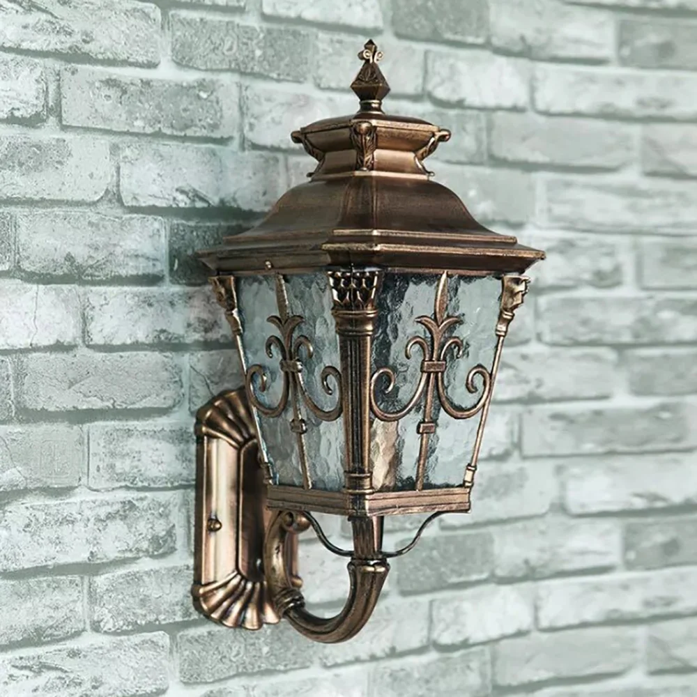 SANDIY-Applique Murale Vintage en Bronze, Conforme à la Norme IP65, Éclairage d'Extérieur Rétro, Idéal pour un Jardin, une Villa, une Cour ou une Porte, E26