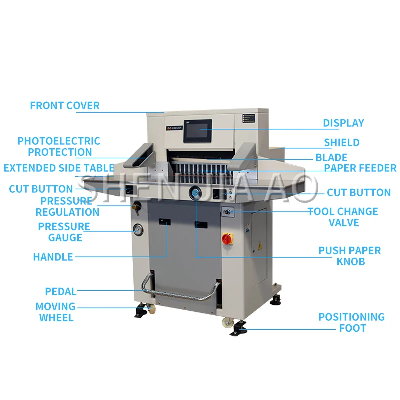 DC-8495HP Double Hydraulic Program Control Paper Cutter Document Book Document Heavy Paper Cutting Machine Commercial