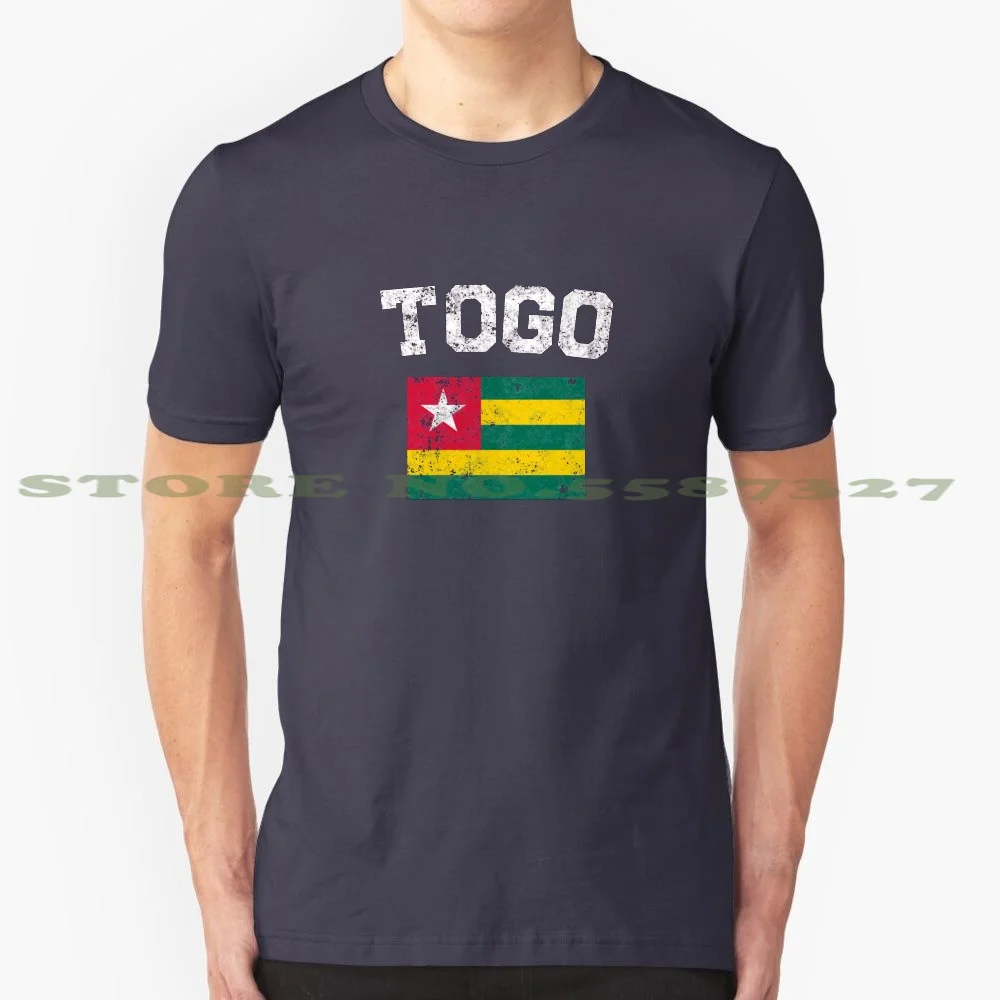 Togolese Flag Shirt - Vintage Togo T - Shirt 100% Cotton T-Shirt Togo Flag Togo Pride Togo Roots Togolese Roots Flag Of Togo T