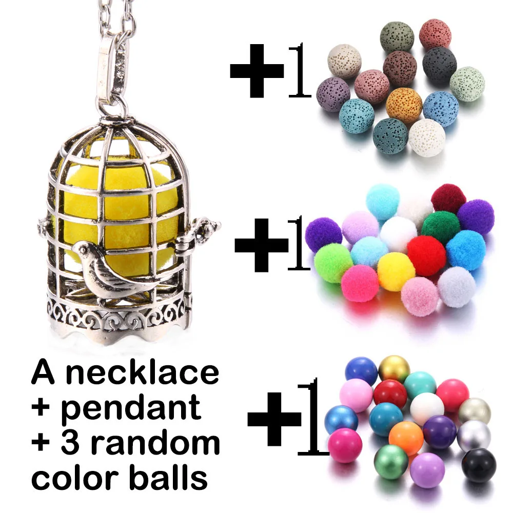 Music Ball Vintage Aromatherapy Diffuser Harmony Locket Pendant Necklace Perfume Essential Oil Diffuser Locket DIY Jewelry