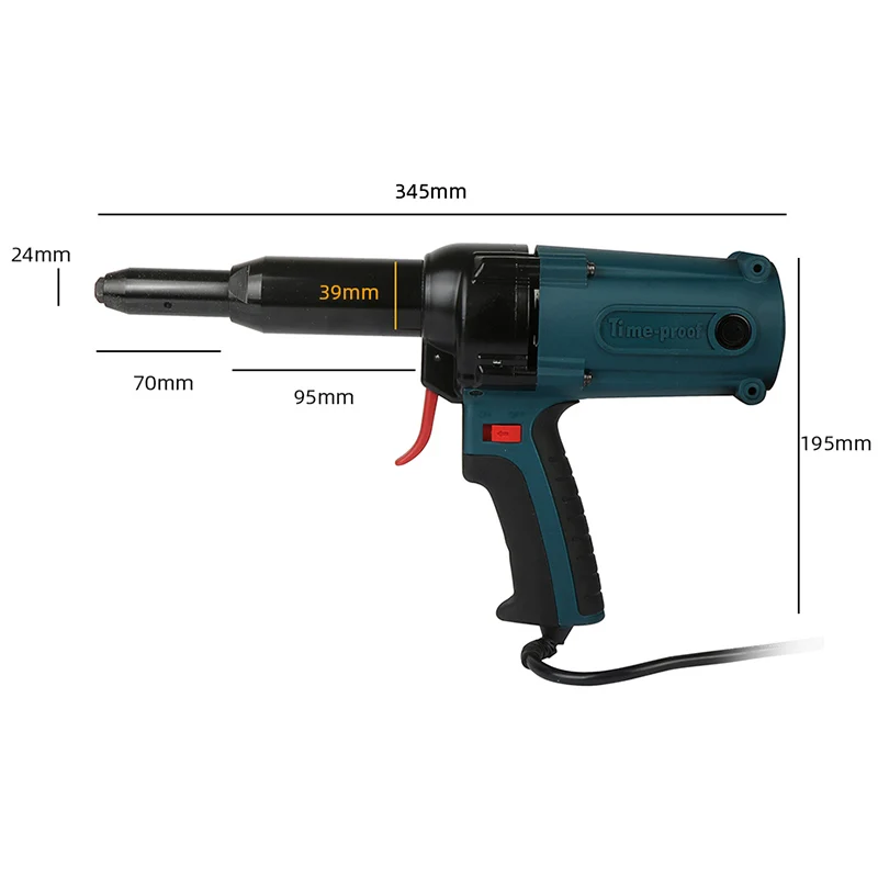 Klinknagelpistool Voor 3.2-5.0Mm Nagelpistool Zwaar Uitgevoerde Elektrische Blinde Klinknagel Pistool Klinkgereedschap 220V/400W