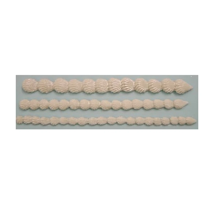 Piped Shell Border Molds Fondant Cake Decorating Tools Silicone Molds Sugarcrafts Chocolate Baking Tools for Cakes Gumpaste Form