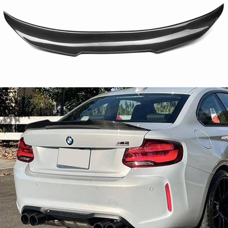 PSM style carbon fiber primer black color spoiler for BMW 2 Series F22 F87 M2 2014-2019 M235i M240i 218i 220i 228i