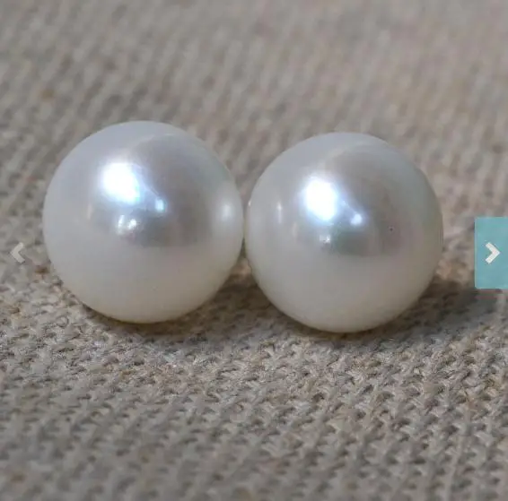 

New Arrival Real Pearl Earring Huge 12-12.5mm Freshwater Pearl Stud Earrings Wedding Bridesmaid Gift Jewelry Nice Women Gift