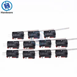 10Pcs Long Straight Hinge Lever SPDT Micro Limit Switch V-153-1C25