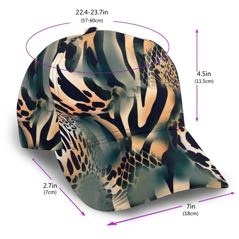 Noisydesigns Leopard Pattern Baseball Cap Women Adjustable Hip Hop Female Kpop Sun Hats Sports Snapback Outdoor Dropshipping