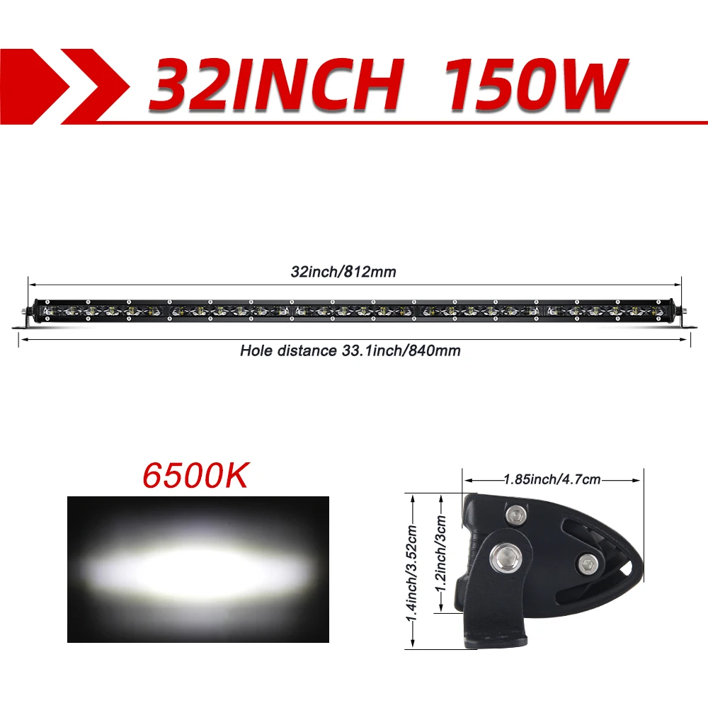 CO LICHT 20 "26" 32 "44" 50 "Offroad Led-lichtbalk Combo Led-stralen 80000LM Led-werklamp 12V 24V voor ATV SUV 4x4 vrachtwagen auto