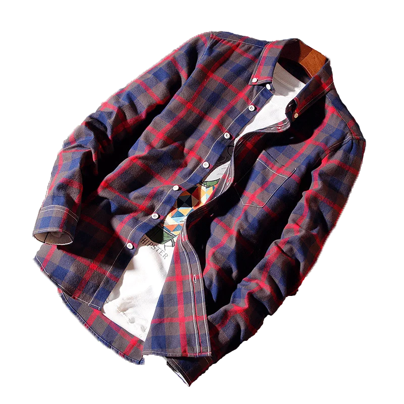 Autumn Men\'s Green Striped Checked Shirt Slim Version of Male Brand Long Sleeve Cotton Shirts Large Size S-4XL 5XL