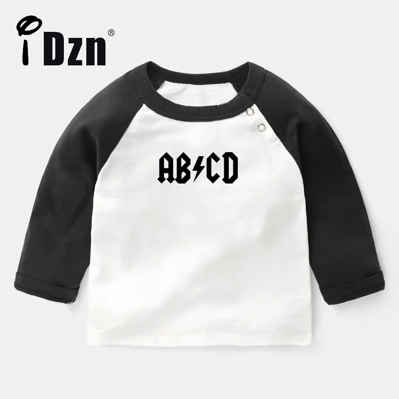 iDzn Baby Boys Girls T Shirt Kids ABCD Funny Rock Gifts for New Family\'s Clothing Cute Print Tee Tops Long Sleeve T-shirts