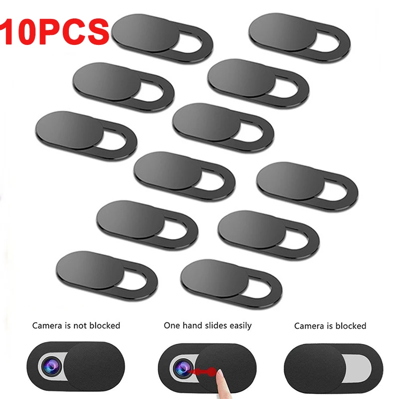 1-10PCS WebCam Cover Shutter Magnet Slider Plastic Universal Antispy Camera Cover For Laptop iPad PC Macbook Privacy Sticker