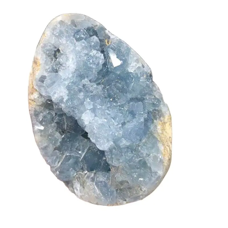 new arrivals crystals minerals healing stones egg shaped natural blue celestite crystals geode for home decoration