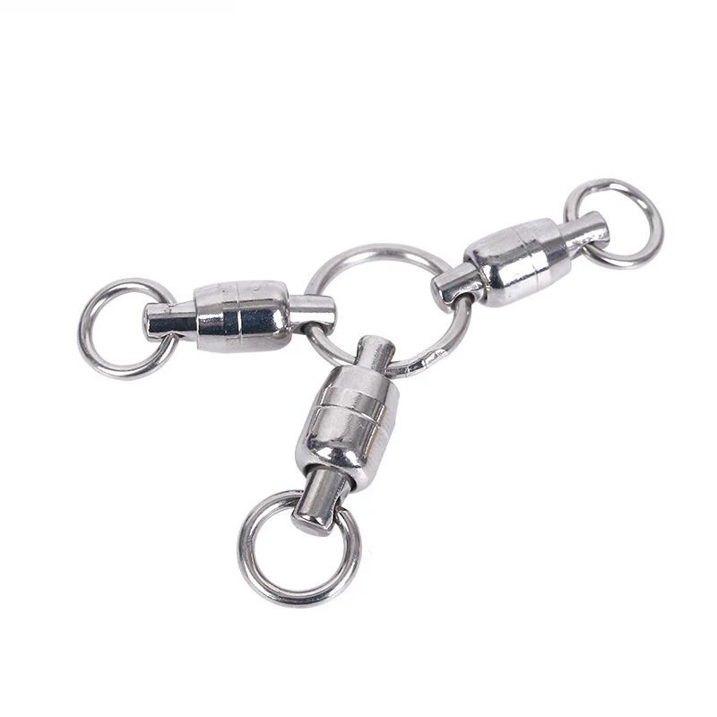 

50pcs Fishing Swivels High-speed Rolling Swivel Full stainless steel Ball Bearing Connector Sea Fishing Accessories Tackle Pesca