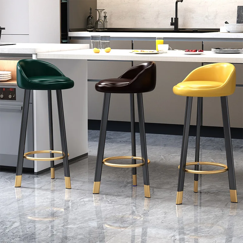 

Nordic bar stools home high stools backrest front desk chairs modern minimalist light luxury high stools bar stools bar stools