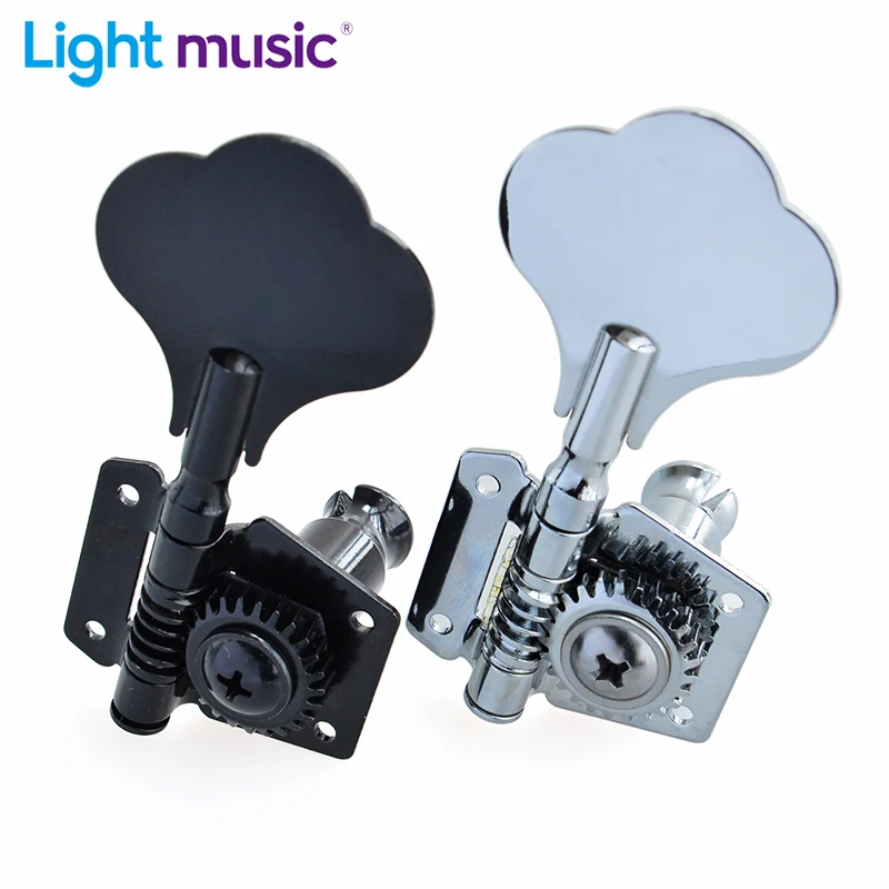 Opened Electric Bass Guitar Tuning Pegs Machine Heads Tuners for Bass Chrome Black 4R 4L 2R2L Guitar Bass Accessories