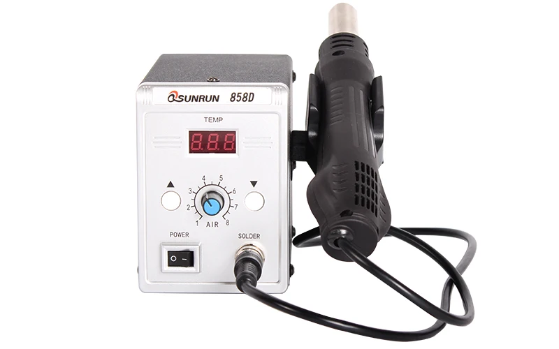 Digital display with manual adjustment, disassembly and welding of hot air gun 858d, blow chip, disassembly of digital display s