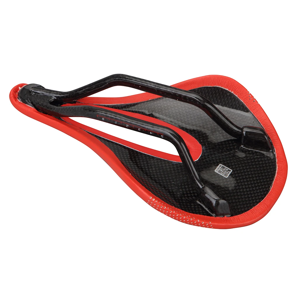Carbon + Leder Rennrad Sattel MTB Fahrrad Sättel Mountainbike Racing Sattel PU Atmungsaktive Weiche Sitzkissen Carbon Schienen – Detail 9