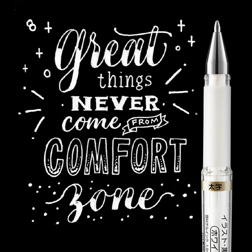 Imagen 2 del producto Bolígrafos de Gel UNI japonés de 1,0mm, UM-153, bolígrafo blanco suave sin manchas de alto brillo, suministros de Arte de firma para reuniones de boda, papelería, 6 uds.