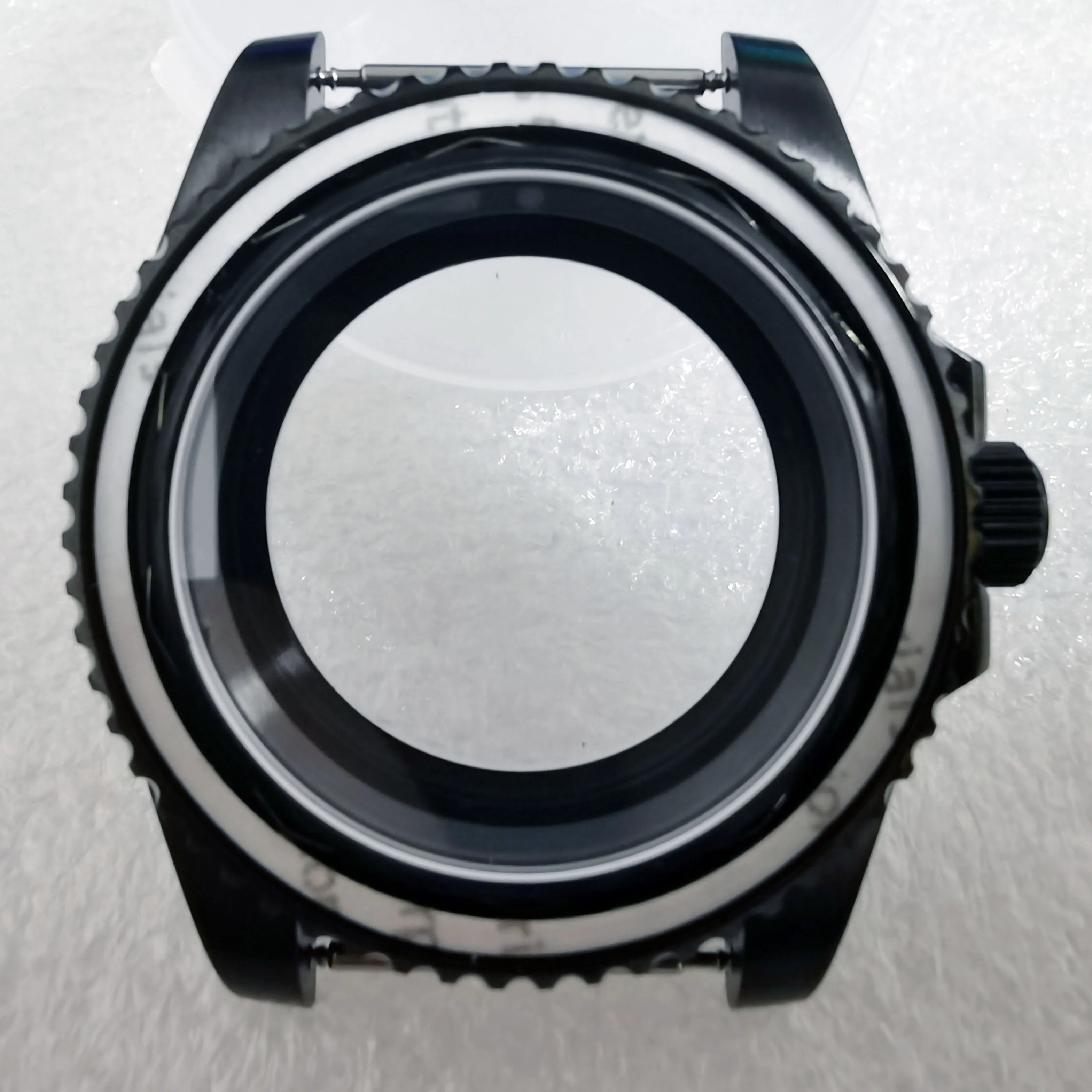 

40mm SS Sapphire Glass 100m Pvd Black Bezel Sub Watch Case Suitable For Nh35 Automatic Mechanical Movement Diving 10atm