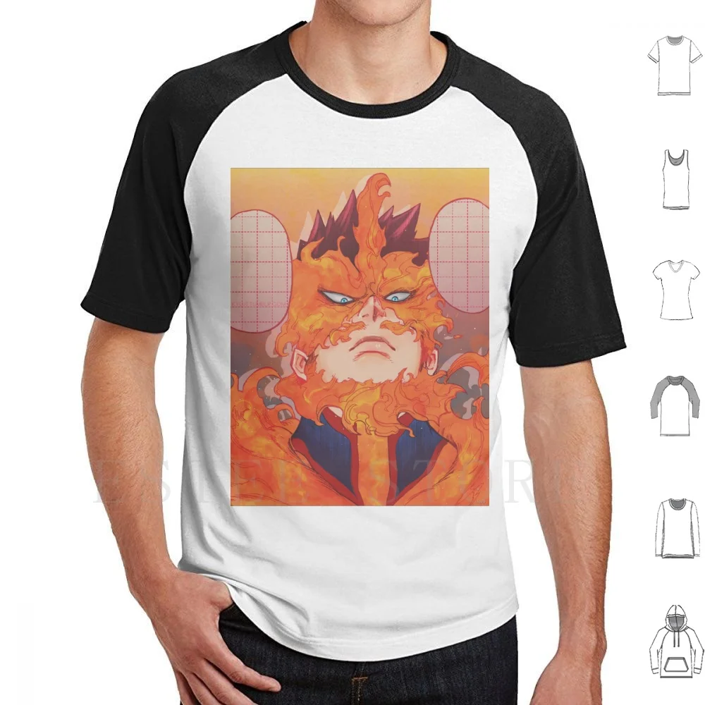 Endeavor T Shirt Print Cotton Bnha Mha Endeavor Enji Todoroki Endeavour Fire Manga Academy Boku No Boku No Hero Academia Anime