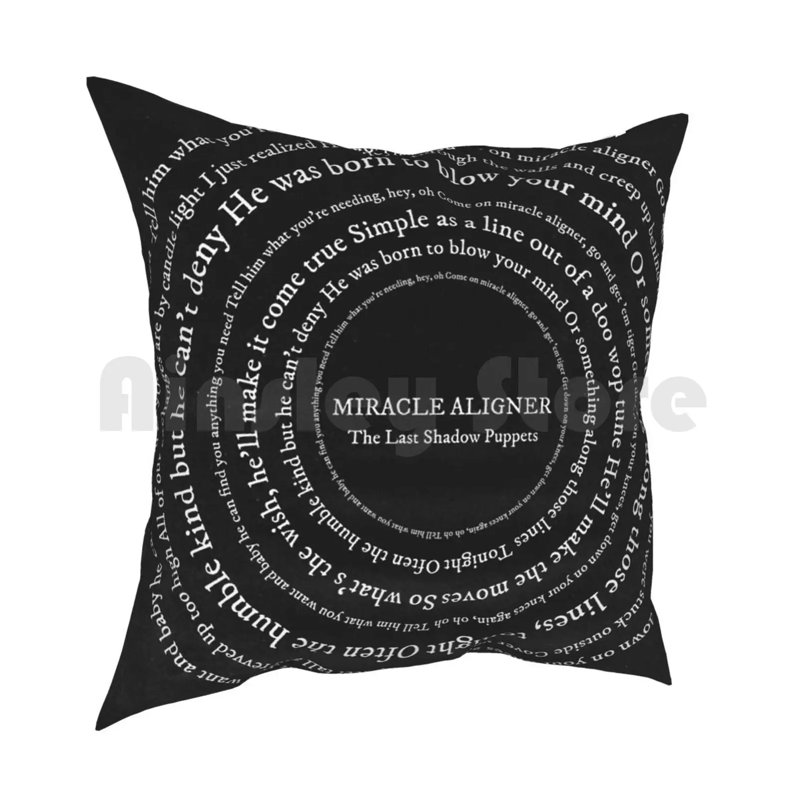 Miracle Aligner Lyric Circle Pillow Case Printed Home Soft Throw Pillow Arctic Monkeys Arcticmonkeys Indie Music Baroque