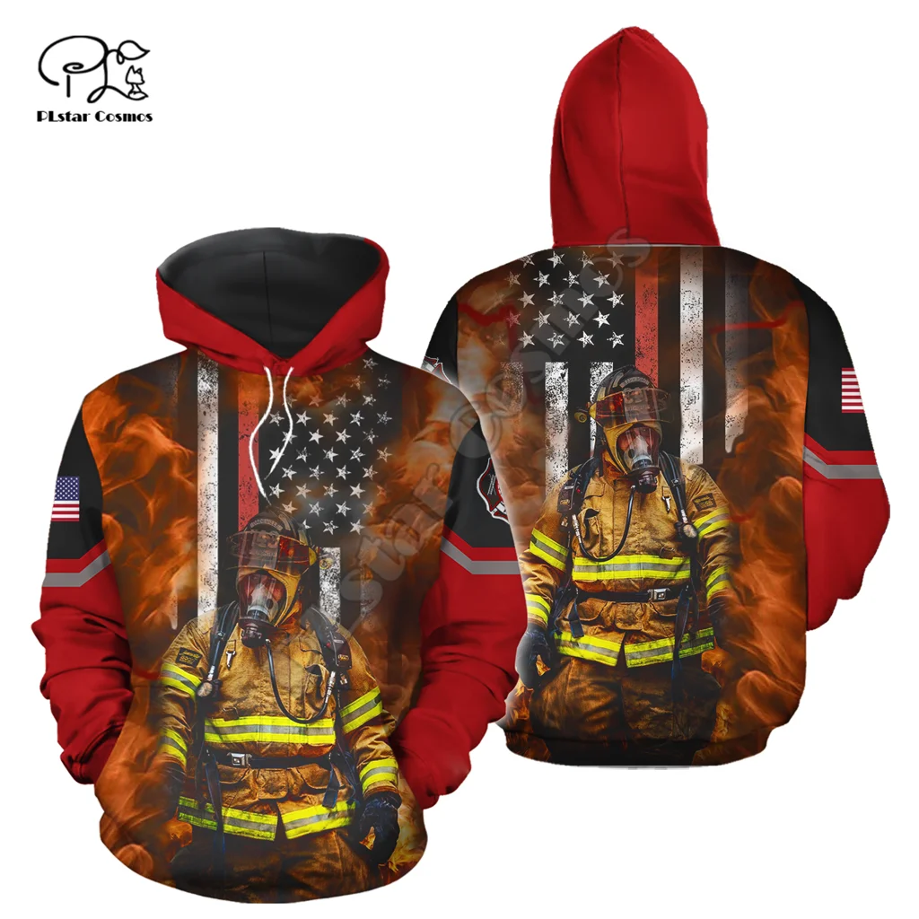 

PLstar Cosmos Cool USA Firefighter Fireman 3D Print Hoodies Sweatshirts Zip Hooded For Men And Women Casual Streetwear Q16