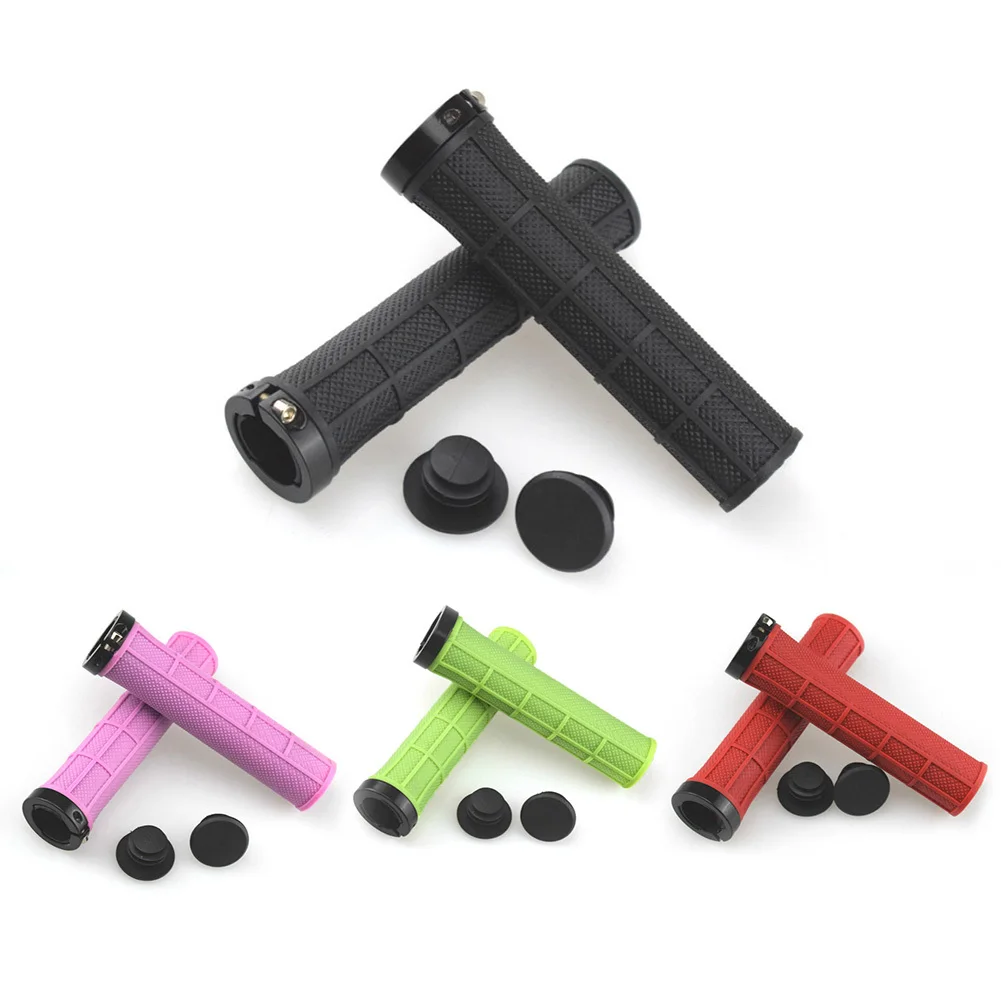 1 Pair MTB Bike Handlebar Grips Silicone Gel Lock On Anti Slip Bicycle Grips & Ends Mountain Bike Bicycle Parts Accessories