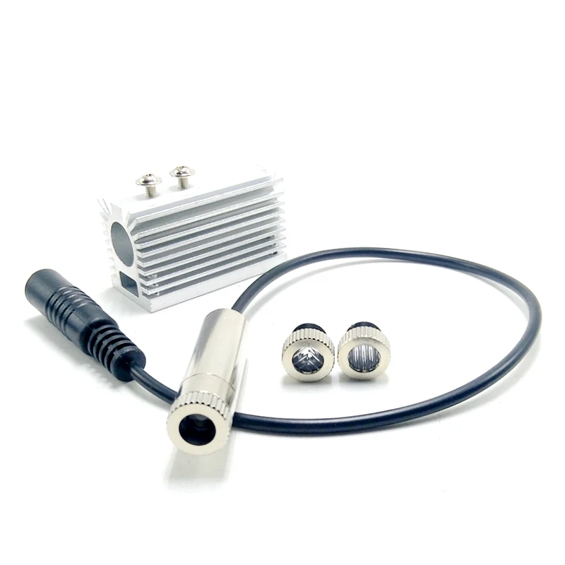 Focusable 650nm 50mw Red Laser Diode Module Dot Line Cross 3 in 1with Adapter & 12mm Heatsink