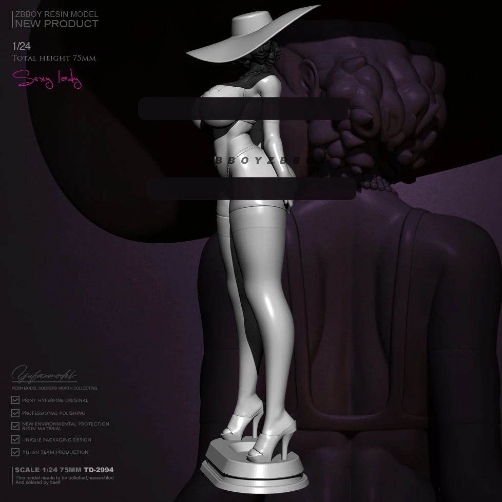 75มม.เรซิ่นชุด DIY ของเล่นรูปความงามด้วยตนเอง TD-2994