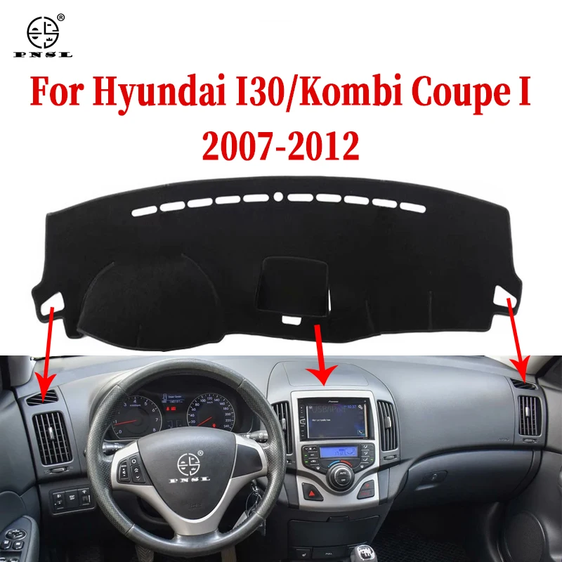 For Hyundai I30 Estate Coupe I 2007 2008 2009 - 2012 Dashboard Cover DashMat Carpet Cape Protector Carpet Anti-UV Block Sun Ray