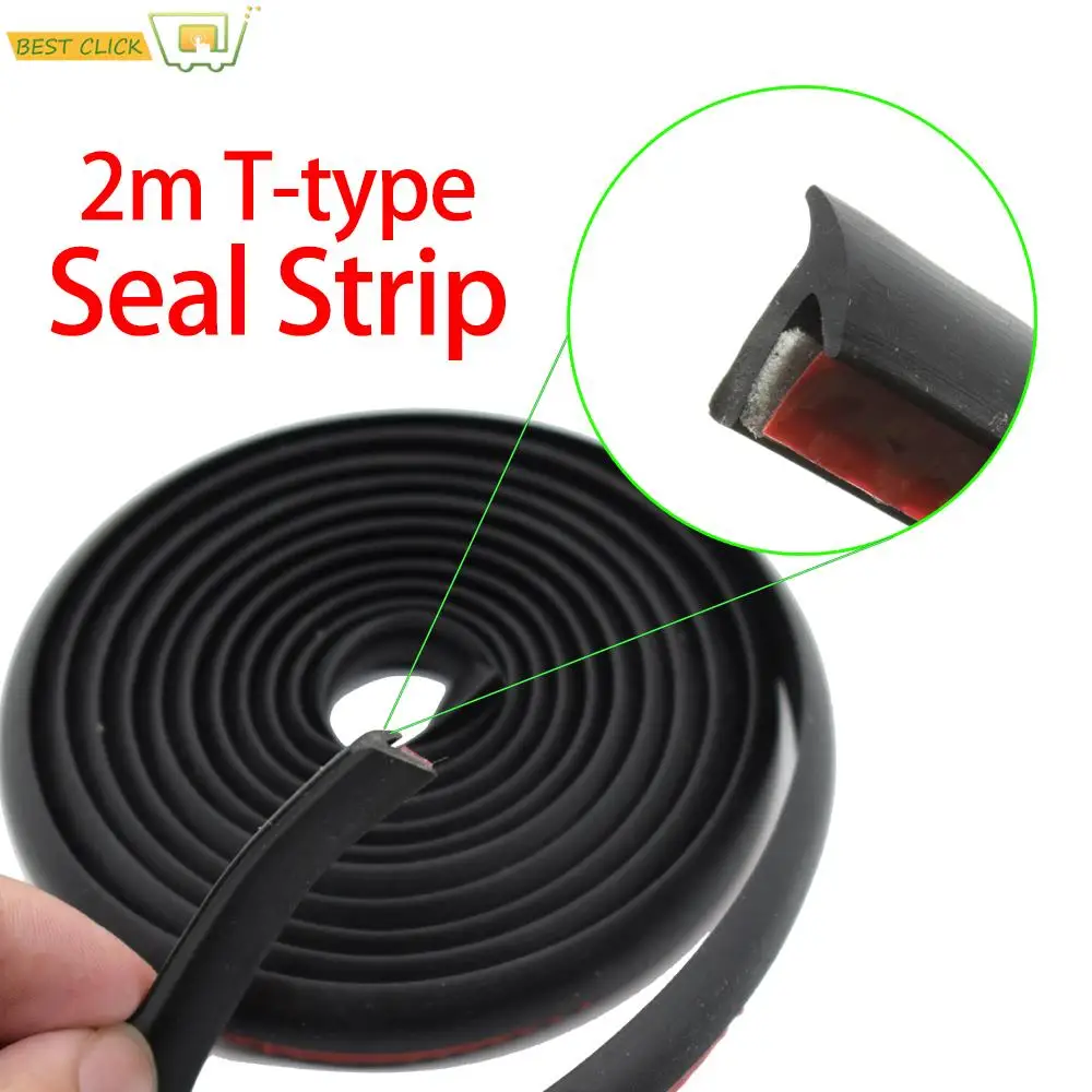 2m Car T-Shape Seal Strip For Honda Accord Civic CR-V HR-V Pilot Fit Odyssey Elysion City Toyota Corolla Camry Yaris Sienna Vios