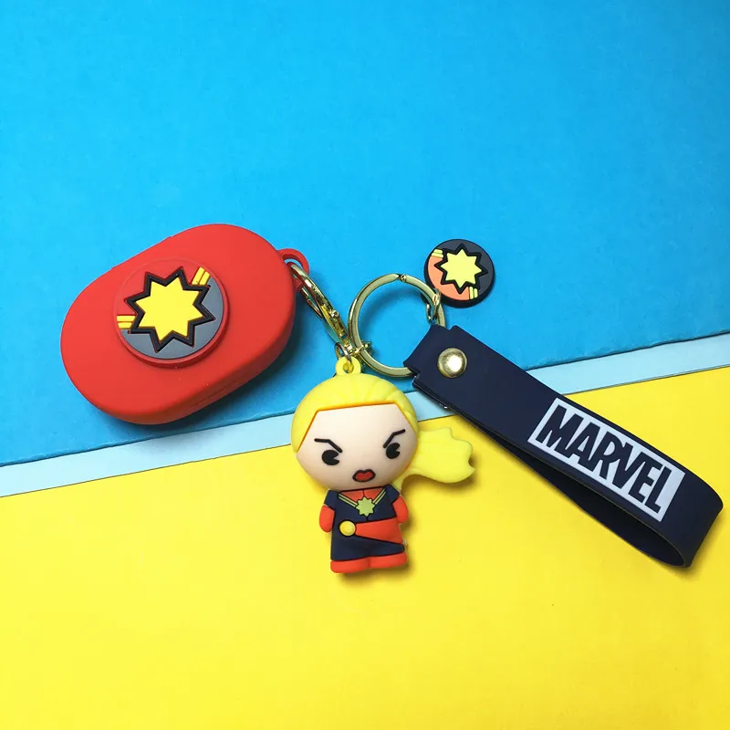 حافظة لهاتف شاومي ريدمي إيردوتس 1/2 من السيليكون الناعم مزودة بسماعة رأس لاسلكية مزودة بتقنية البلوتوث ومزودة بسلسلة مفاتيح