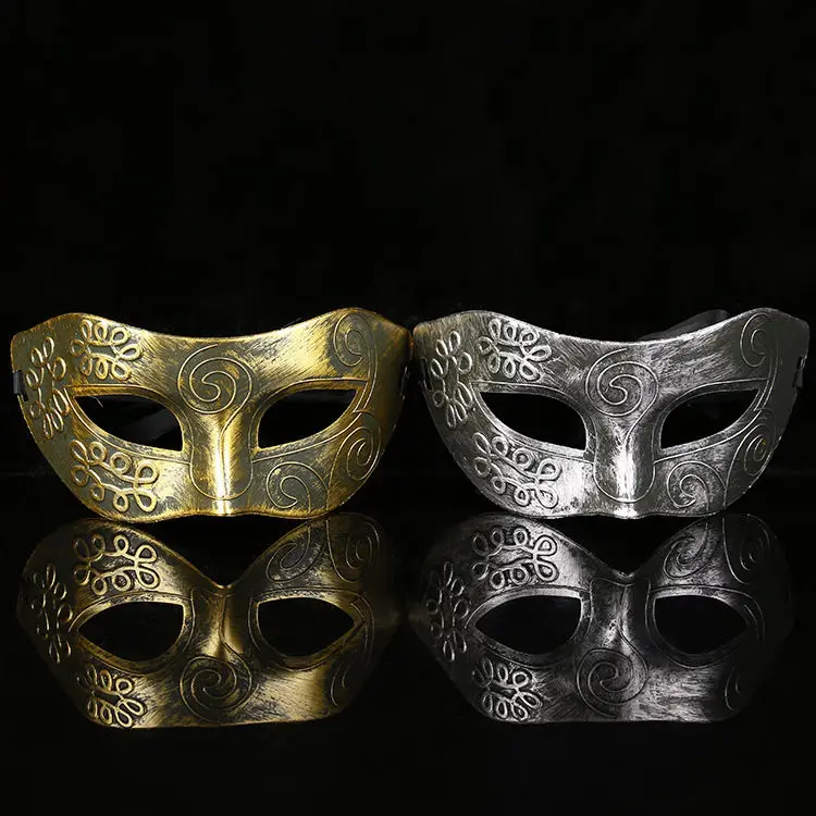 Heißer verkauf Schöne Männer Poliertes Antike Silber/Gold Venezianischen Karneval Maskerade Party Ball Maske