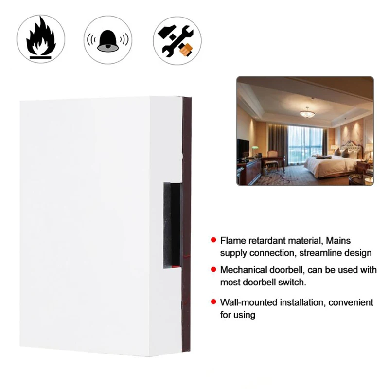 Imagem -03 - Ofertas Superiores 220v com Fio Campainha Manual Ding Dong Sino Chime para Casa Hotel Sistema de Controle Acesso Timbre Puerta Casa Inteligente Campainha