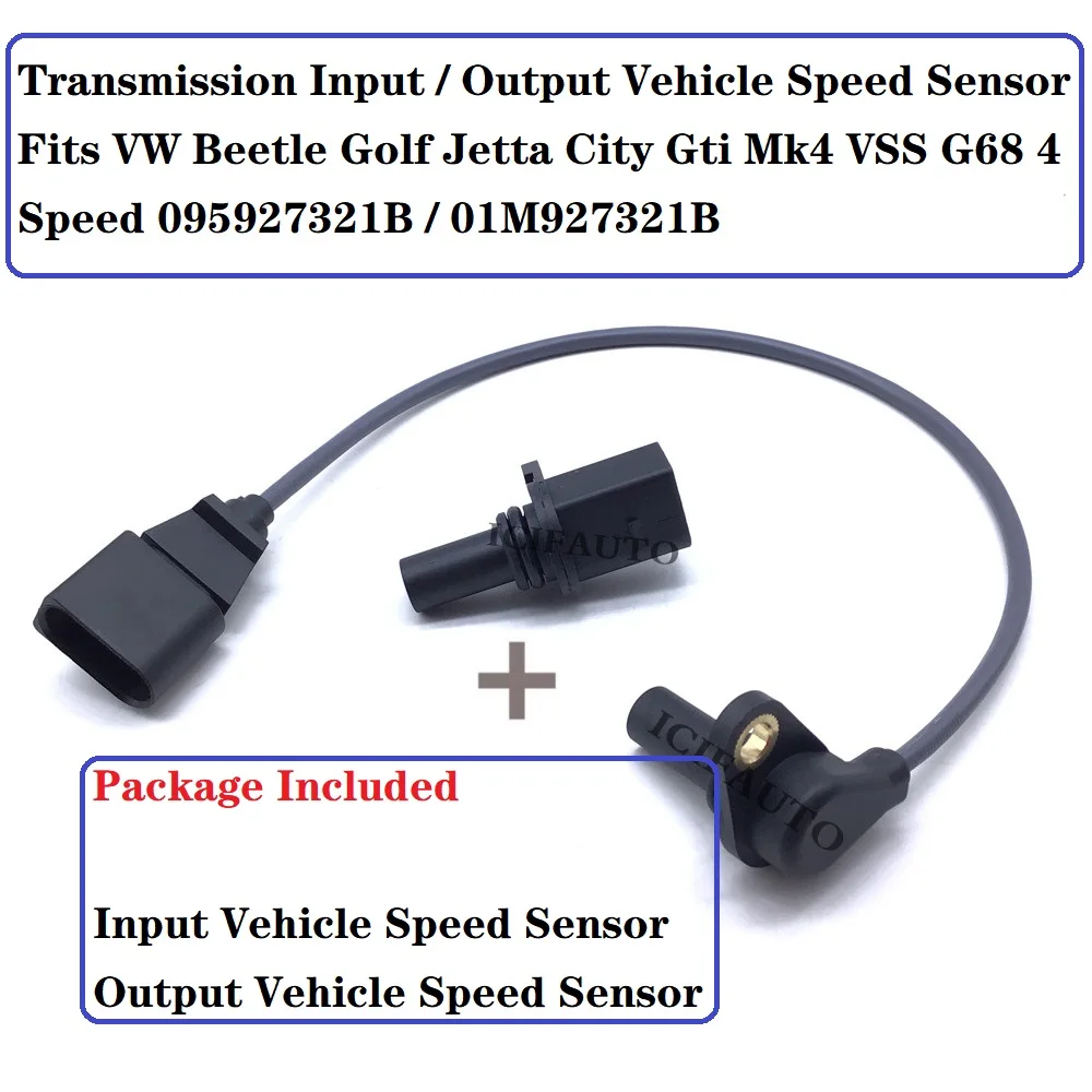 Transmission Input / Output Vehicle Speed Sensor for VW Beetle Golf Jetta City Gti Mk4 VSS G68 4 Speed  095927321B / 01M927321B