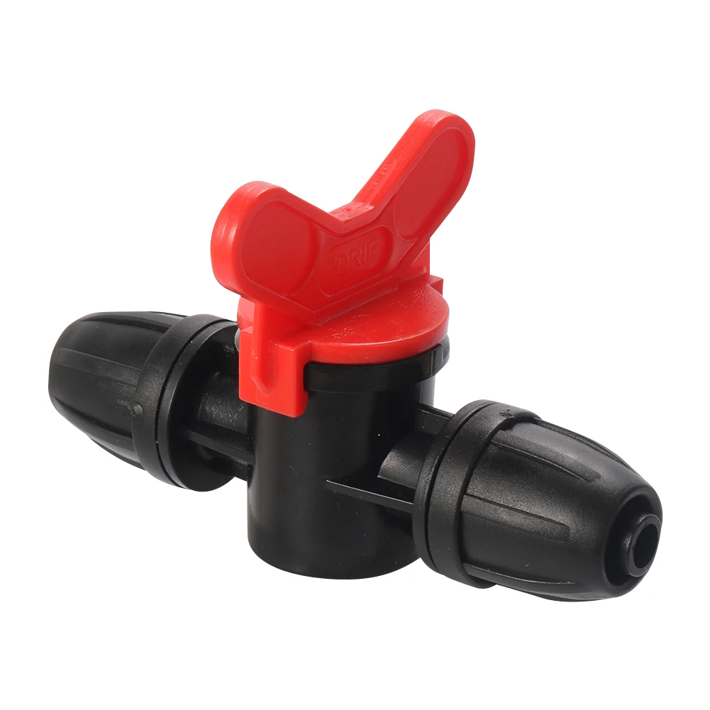 8mm Capillary Lock Through Valve With Switch Control Water Flow Horticultural Agricultural Production Micro Spray Connector