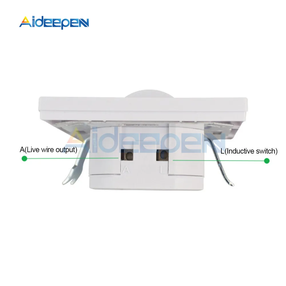 AC 110V-220V LED PIR Infrarot-Detektor IR Infrarot-Bewegungssensor-Schalter Ein/Aus Wandschalter mit Einstellbarer Zeitverzögerung für Zuhause – Detail 7