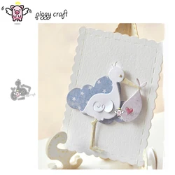 Piggy Craft metalowe matryce do wycinania matryce do wycinania dekoracja Stork scrapbook papier rzemiosło nóż forma ostrze dziurkacz szablony matryce