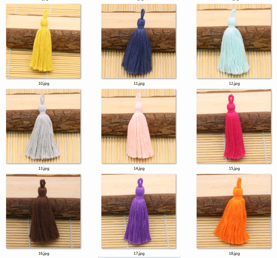 8cm 100% Cotton Tassel Fringe Vintage Hanging Tassel Garments Decoration DIY Earring Accessory Fringe Trim Pendant 10pcs/lot