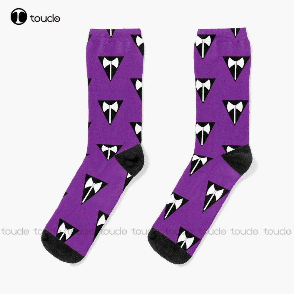 Lesbian (Labrys) Pride Large Flag Print  Socks Anime Socks Personalized Custom Unisex Adult Teen Youth Socks 360° Digital Print