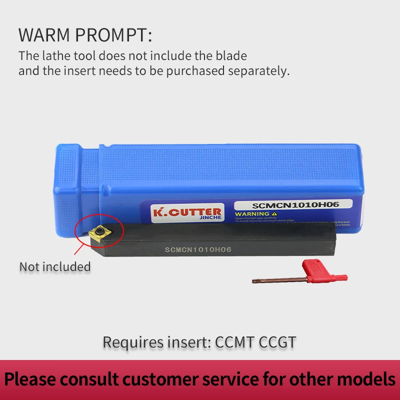 1pc SCMCN1010H06 External Turning Tool Holder CCMT Carbide Inserts SCMCN Lathe CNC Cutting Tools Set