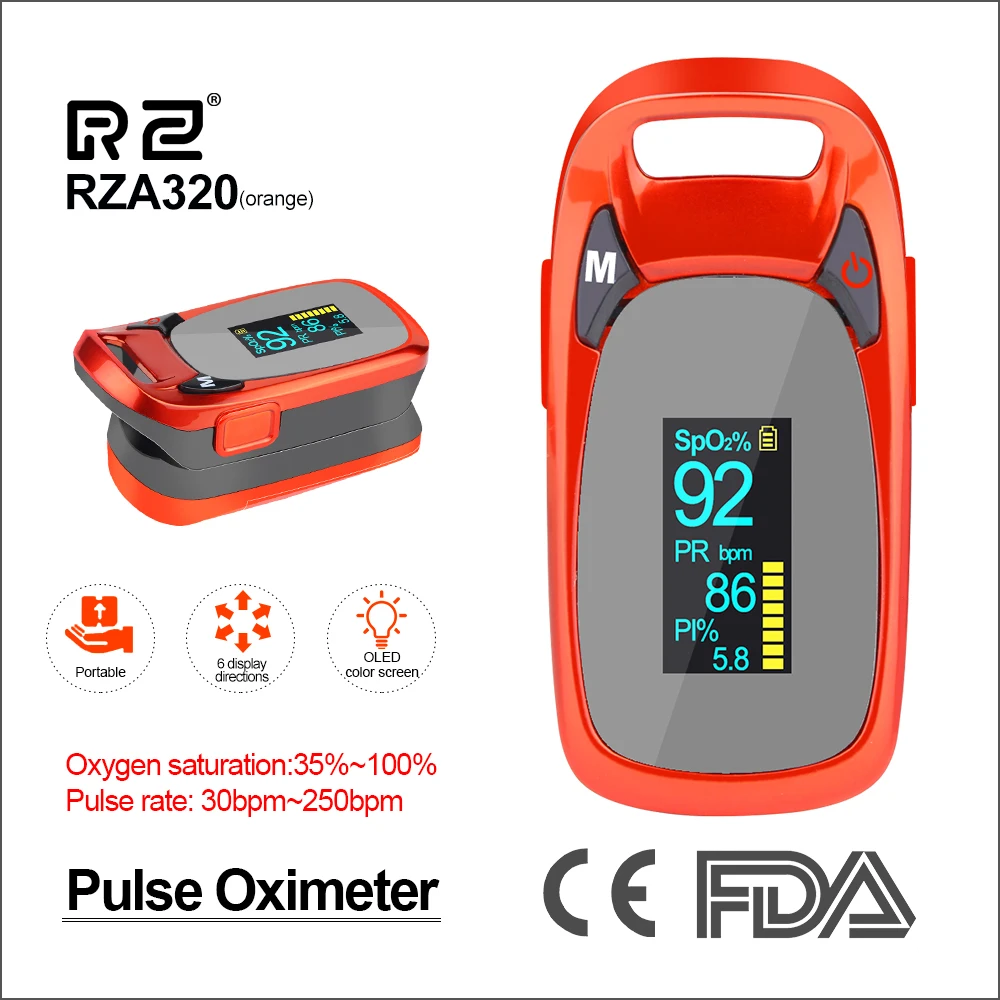 

RZ Portable Finger Oximeter fingertip Pulsioximetro Heart Rate Saturometro Household Health Monitors Pulse Oximeter Oximetro