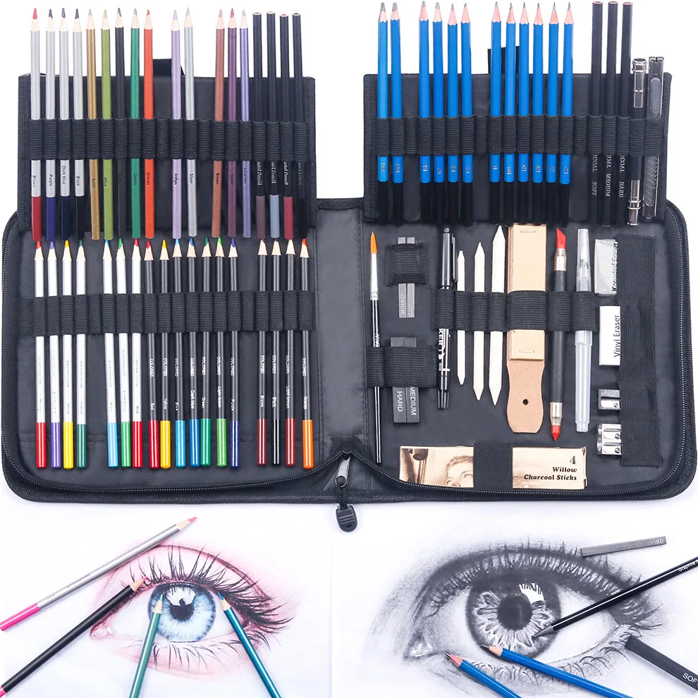 Art Painting Set 83 Pieces Art Set Painting Sketch Color Lead Pencil High Quality Set Art Professional Art Supplies