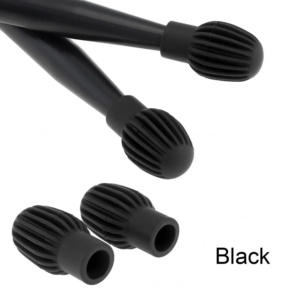 2pcs Drum Stick Head Rubber Sleeve Caps Silicone Drumstick Mute Damper Silent Practice Tips Beginner Practice Play