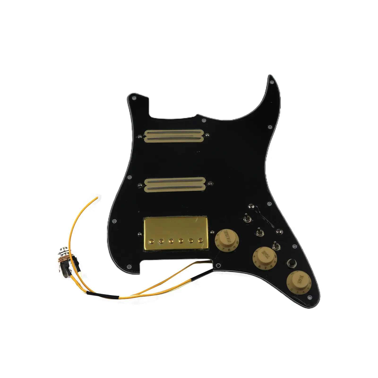 

Prewired loaded Pickguard Guitar Pickups Humbucker Pickups Alnico 5 HSS Wiring Harness Push-Pull Single Cut Set