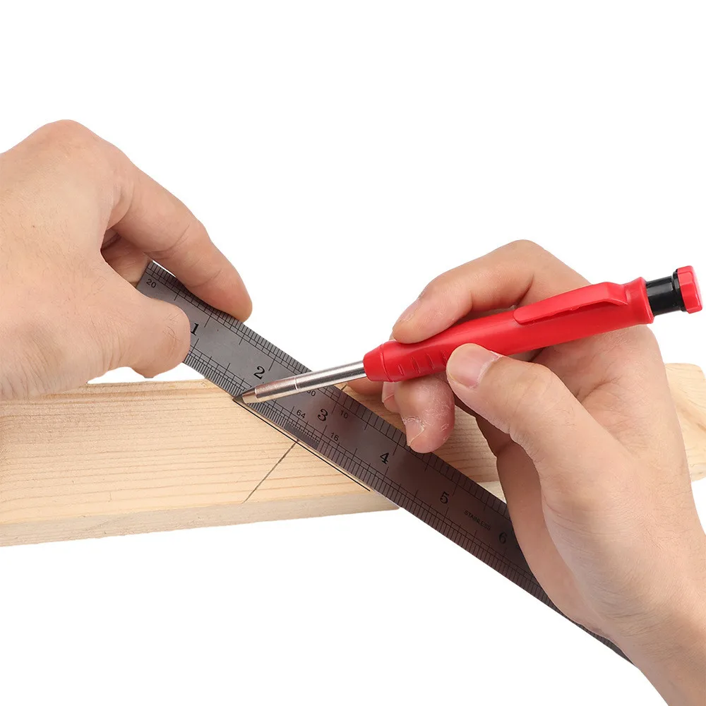 Solide Carpenter Bleistift Set Loch Mechanische Bleistift Refill Bau Marker Kennzeichnung Werkzeug für Carpenter Glasritzrades Holzbearbeitung Arch