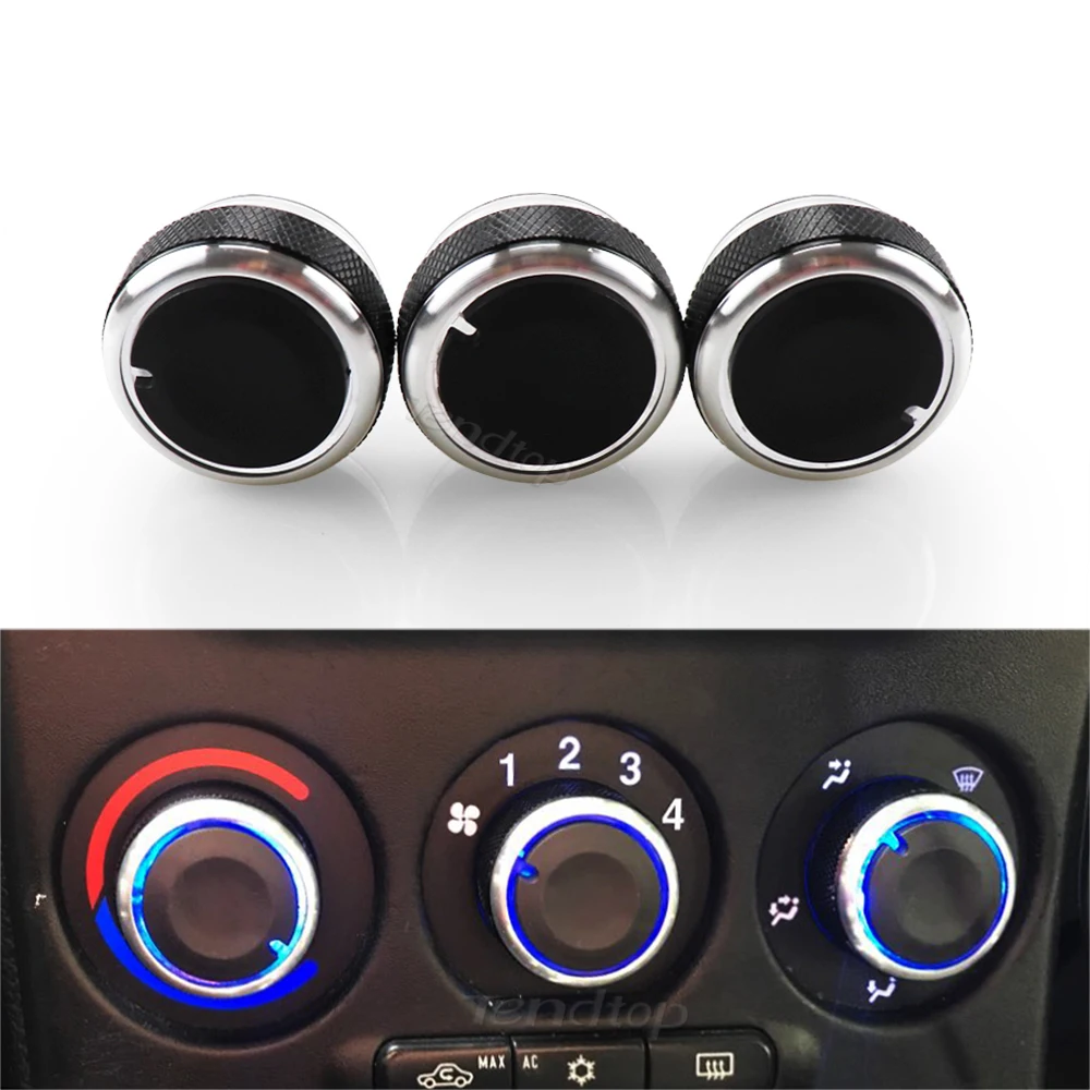 For FORD FOCUS 2 MK2 Focus 3 MK3 Mondeo C-MAX 3PCS Air Conditioning Knob Car Air Conditioning Heat Control Switch Knob