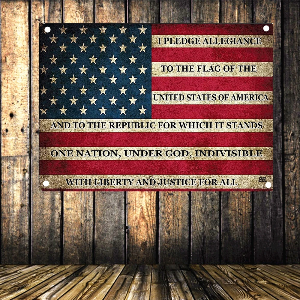 

Vintage american flag Inspirational Quotes Poster Motivational Success Banners Wall Art Flag Canvas Painting Tapestry Wall Decor